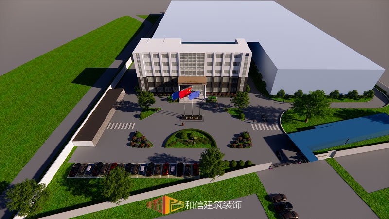 科技材料辦公樓景觀設計 科技材料辦公樓景觀設計